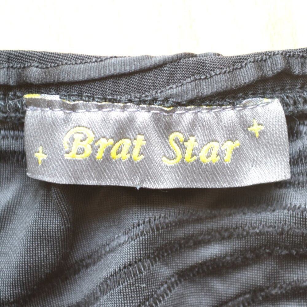 Brat Star Black Dress Sleeveless Size XS Little Black Dress - Picture 2 of 3